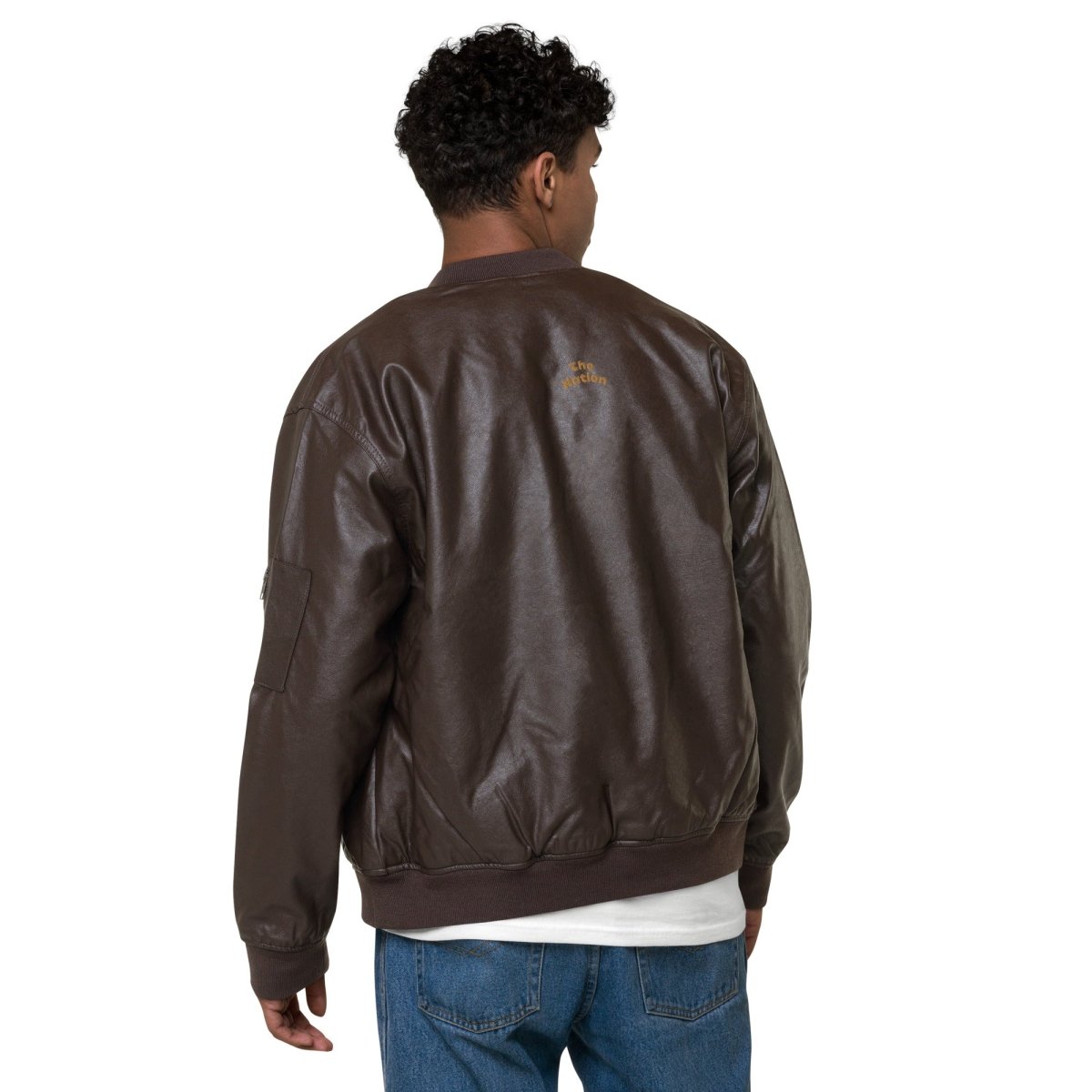 The Nation community Leather Bomber Jacket - The NationThe Nation community Leather Bomber JacketThe NationThe Nation8675343_13934The Nation community Leather Bomber JacketXSBrown