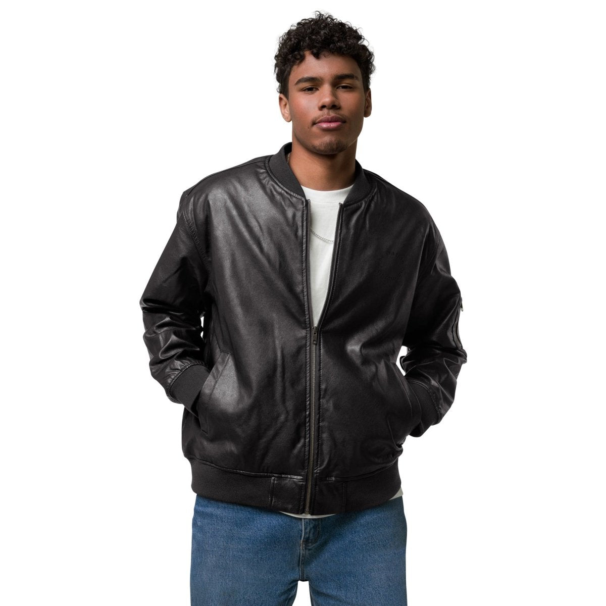 The Nation community Leather Bomber Jacket - The NationThe Nation community Leather Bomber JacketThe NationThe Nation8675343_13927The Nation community Leather Bomber JacketXSBlack